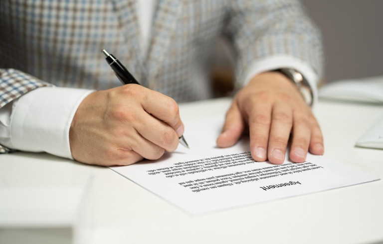 company registration document signing